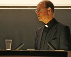 The Revd Canon Paul Avis, General Secretary of the Church of England’s Council for Christian Unity, giving a public lecture on 'The Ecumenical Consequences of the Anglican Communion' in Trinity College Dublin. The lecture was jointly organised by the Church of Ireland Theological Institute, the Dublin Council of Churches, IRCHSS and the Irish School of Ecumenics.