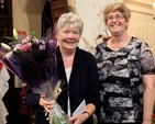 Maura Sheehan was presented with flowers by Georgina Masterson in honour of the huge amount of work she put into organising the decoration of Kilbride Church (Bray) for the church’s Festival of Fruit and Flowers. 
