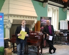 Pictured is Andrew Brannigan (left) speaking at the launch of his book, An Introduction to the Church of Ireland. Also pictured is the Archbishop of Armagh, the Most Revd Alan Harper who spoke at the launch. The launch took place in the context of General Synod, presently taking place in Christ Church Cathedral, Dublin.