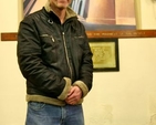 Artist Darren Nesbitt in front of one of his paintings which are on display as part of the Narnia Festival in Christ Church Bray. The festival runs until Easter Sunday. 