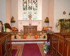 Decorated alter for the Harvest Thanksgiving service in St Mary’s Church, Clonsilla. (Photo: Philip Good)