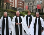Pictured are the four newly installed members of Christ Church Cathedral Chapter. From left to right, the Revd Canon John McCullagh, the new Cathedral Treasurer, the Venerable Ricky Rountree, newly Installed Archdeacon of Glendalough, the newly installed Precentor, the Revd Canon Peter Campion and newly Installed Canon, the Revd Ted Ardis.