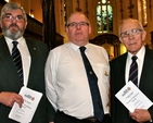 Billy Ellis, Philip Daley and George Sheppard at the annual Boys’ Brigade Founder’s Day Service which took place in St Ann’s, Dawson Street. 