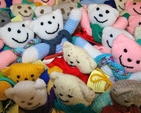 Teddies knit by members of the Stillorgan & Blackrock branch of the Mothers' Union for children in Temple Street Hospital, Dublin.