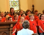 The choir of Blessington No 1 School in action at the West Glendalough Children’s Choral Festival. 