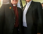 The Archbishop of Armagh, the Most Revd Dr Richard Clarke, with his brother, Canon John Clarke, rector of Wicklow and Killiskey, in St Michan’s Church following the service celebrating a new name and a new home for Us. (formerly USPG) on Wednesday May 29.