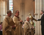 Pictured at the Easter Day Eucharist in Christ Church Cathedral are (left to right), the Revd Kalmer Keskula, a Deacon in the Estonian Lutheran Church, the Very Revd Dermot Dunne, Dean of Christ Church Cathedral and the Revd Canon John Bartlett.