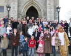 Parishioners of Christ Church, Bray at the opening of 'Through the Wardrobe', an Easter Festival which explores the Easter Message through the Lion, the Witch and the Wardrobe by CS Lewis.