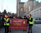 The Dublin Council of Churches’ Walk of Light setting out from St Mary’s Haddington Road. 