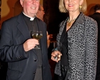 The Dean of St Patrick’s Cathedral, the Very Revd Victor Stacey and Diane Davison at the launch of Rediscovering Saint Patrick: A New Theory of Origins by Marcus Losack which took place in the Deanery of the cathedral on Thursday October 24.