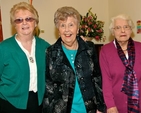 Joan Downs, Olga Holmes and Audrey Thomas at the lunch in the Mageough Hall to mark the retirement of Alan Nairn as the facility’s manager. 