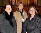 Ann Marie McCarthy, Sophie Warnock and Joan Carty at the institution of the Revd Adrienne Galligan, the new Rector of Rathfarnham. 
