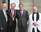 Pictured at the Armistice Day Service, St Ann's Church, Dawson St, were  David Ford, Minister for Justice in Northern Ireland; Gerry Breen, Lord Mayor of Dublin; H E Julian King, British Ambassador; and the Revd David Gillespie, Vicar at St Ann's.