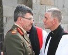 Pictured is the Venerable David Pierpoint (right) with Major General Dermot Earley, Chief of Staff of the Defense Forces at the annual service marking the beginning of the Law Service in St Michan's Church.