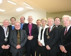 Pictured are some of those present at the opening of a new school extension in Bray, Co Wicklow. (Left to right) Cllr John Ryan, Cathaoirleach, Bray Town Council, the Revd Denis Campbell, Presbyterian Church, Peter McCrodden, Principal, St Andrew's School, the Revd Baden Stanley, Rector of Bray, the Most Revd Dr John Neill, Archbishop of Dublin, Dan Buckley, Principal New Court School, Liz McManus TD, Cllr Pat Vance, Cathaoirleach, Wicklow County Council, the Revd Andrew Doherty, Bray Methodist Church and John Giles, Chairperson, New Court School.