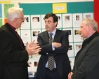 Minister Brian Lenihan pictured with Archbishop John Neill and Revd Paul Houston at the official opening of Castleknock National School's new extension.