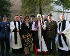 Colonel Harvey O'Keefe (Air Corps); The Rev David MacDonnell (chaplain to the Lord Mayor); Mr Bryan Dobson, RTE; Deputy Lord Mayor Eadie Wynne; Deputy Commissioner Martin Callinan (An Garda Siochana); Archbishop Neill; Dean Dermot Dunne of Christ Church Cathedral; Lt General Sean McCann (The Defence Forces); and Archdeacon David Pierpoint pictured at the Opening of the Michaelmas Law Term Service, St. Michan's Church.