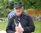 Military re-enactor Bertie McCurtain in US Civil War Union Irish Brigade Uniform at a military re-enactment festival in aid of Leopardstown Park Hospital.