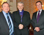 Protestant Aid chairman, Arthur Vincent; the Archbishop of Dublin, the Most Revd Dr Michael Jackson; and Protestant Aid chief executive, Robin George are pictured at the annual general meeting of the board of Protestant Aid. 