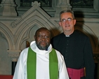 The Right Revd Chad Gandyia, Bishop of Harare with the Very Revd Dermot Dunne, Dean of Christ Church