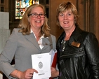 Mothers’ Union administrative officer, Jane Grindle and Dublin and Glendalough Diocesan President, Joy Gordon, at the Mother’s Union 125th anniversary service in Christ Church Cathedral. 