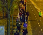 Participants in the 2013 Dublin Council of Churches Walk of Light make their way along the route from Christ Church Leeson Park to St Finian’s Lutheran Church, Adelaide Road via Mary Immaculate Refuge of Sinners in Rathmines yesterday, Sunday November 24. 
