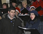 Kerry Coventry, soloist with Cantairí Avondale, pictured at the Ecumenical Carol Singing in front of the Mansion House, Dawson Street, Dublin. 