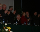 Archbishop Neill receives a standing ovation at the end of the 2010 Diocesan Synods of Dublin and Glendalough.
