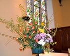 One of the many arrangements of flowers in St Brigid’s Church Castleknock for the Harvest Thanksgiving service. (Photo: Philip Good)