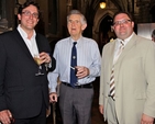 Director of Music at St Patrick’s Cathedral, Stewart Nicholson; Bill McGowan and cathedral manager, Louis Parminter pictured at the official reopening and rededication of the 750 year old Lady Chapel on July 9. 