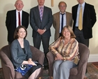 Pictured on day three of the 'Atonement as Gift' Integrative Seminar in the Church of Ireland Theological Institute were organisers and speakers (back row); the Revd Patrick McGlinchey, the Revd Dr Robin Stockitt, Dr Richard Bauckham, the Revd Dr Maurice Elliott, (front row) Dr Katie Heffelfinger and Dr Elaine Storkey. 
