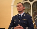 Pictured is Commendant Jim Gavin of the Air Corps and Manager of the Under 21 Dublin Gaelic Football team speaking at one of a series of Ecumenical Lenten Lectures in Rathfarnham.