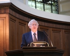 Pictured is Professor Sean Freyne preaching in Trinity College Chapel.