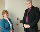 Archbishop Michael Jackson visited Damer Court on Ash Wednesday. He was given an extensive tour of the complex which provides an independent living facility for 26 people of varying ages and backgrounds. He was shown around by the manager, Enid Richardson – pictured with Dr Jackson.