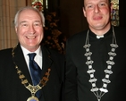 The Revd Roy Byrne, Rector of Drumcondra and North Strand (right) with David Blood, President of the Football Association of Ireland at the 60th Annual Ecumenical Thanksgiving Service for the Gift of Sport. 