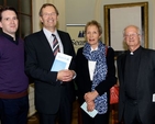 The Revd Darren McCallig, Dean of Residence TCD; Adrian Clements, RCB Secretary General; Canon Ginnie Kennerley, SEARCH editor; Canon John Bartlett, Chairman of SEARCH’s editorial committee at the redesigned SEARCH journal and website in the TCD Gallery Chapel.