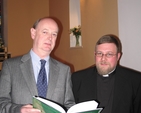 Pictured at the launch of The Vestry Records of the United Parishes of Finglas, St Margaret’s, Artane and the Ward 1657 to 1758 edited by Dr Maighread Ni Mhurchada in St Canice’s Church, Finglas are Raymond Refausse of the RCB Library and the Revd David Oxley, Rector of Santry, Finglas and Glasnevin.