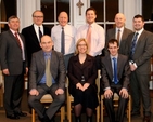 The current first years at the Church of Ireland Theological Institute which celebrated 50 years at its Braemor Park location yesterday, February 17. Back row: Nigel Pierpoint, David Compton, Scott McDonald, Dennis Christie, Chris MacBruithin and Peter Smith. Front row: Robert Smyth, Suzanne Cousins and Raymond Kettyle.