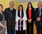 The new Rector of Athy, the Revd Olive Donohoe, with some of the parish’s church wardens. 