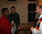 Pictured at the Christian Unity Service in the Church of Ireland Theological Institute are Juliet Amamure, Philip McKinley and the Revd Canon Patrick Comerford.