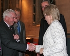 Minister Mary Hanafin meets author Dr Ken Milne at the Rediscover Christ Church Book Launch.