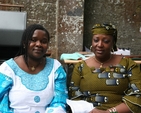 Chibuzu Alino (left) and Comfore Ihemadu at the Clonsilla Parish BBQ and Songs of Praise Service.