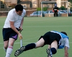 Newcastle and Dalkey get physical in the Inter–Parish Hockey Tournament which took place in St Andrew’s College. 