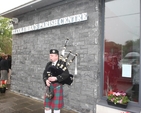A Piper welcomes everyone to the celebration of the bi-centenary of a North Dublin School.