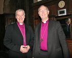 The Rt Revd Michael Jackson, pictured with the Most Revd Alan Harper, Primate of All Ireland and Archbishop of Armagh, following his election as the new Archbishop of Dublin and Glendalough.