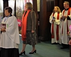 Diocesan readers, Helen Gorman and Avril Gillatt process into St Michan’s Church for the service celebrating the new name and new home for Us. (formerly USPG). They are followed by Jennette O’Neill, CEO and General Secretary of Us. in Britain; the Revd Nancy Gossling of Connecticut and the Revd David McDonnell, curate of the Christ Church Group of Parishes. 