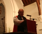 The former Archbishop of Armagh, the Rt Revd Robin Eames preaching at the Delgany Harvest Service.