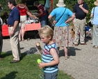 Young parishioner blowing bubbles at a parish fete in Co Wicklow.