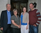 The Revd Canon David Moynan, his wife Isabelle, daughter-in-law Emma and son Edward pictured following the service in Kilternan Parish Church to mark the 25th Anniversary of David's ordination to the diaconate.
