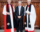 Graham Richards with the Archbishop of Armagh, the Most Revd Alan Harper OBE and the Dean of St Patrick’s Cathedral, Armagh, at the service in which he was installed Lay Canon of Armagh (photo: Revd Gerald Macartney).